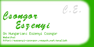 csongor eszenyi business card